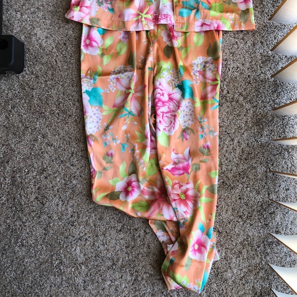 Silky Floral Pj Set - Picture 2 of 3